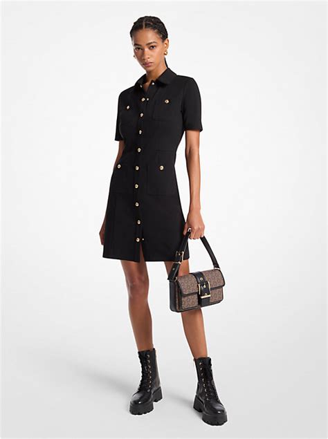 michael michael kors stretch ponte shirtdress|MICHAEL Michael Kors Petite Logo.